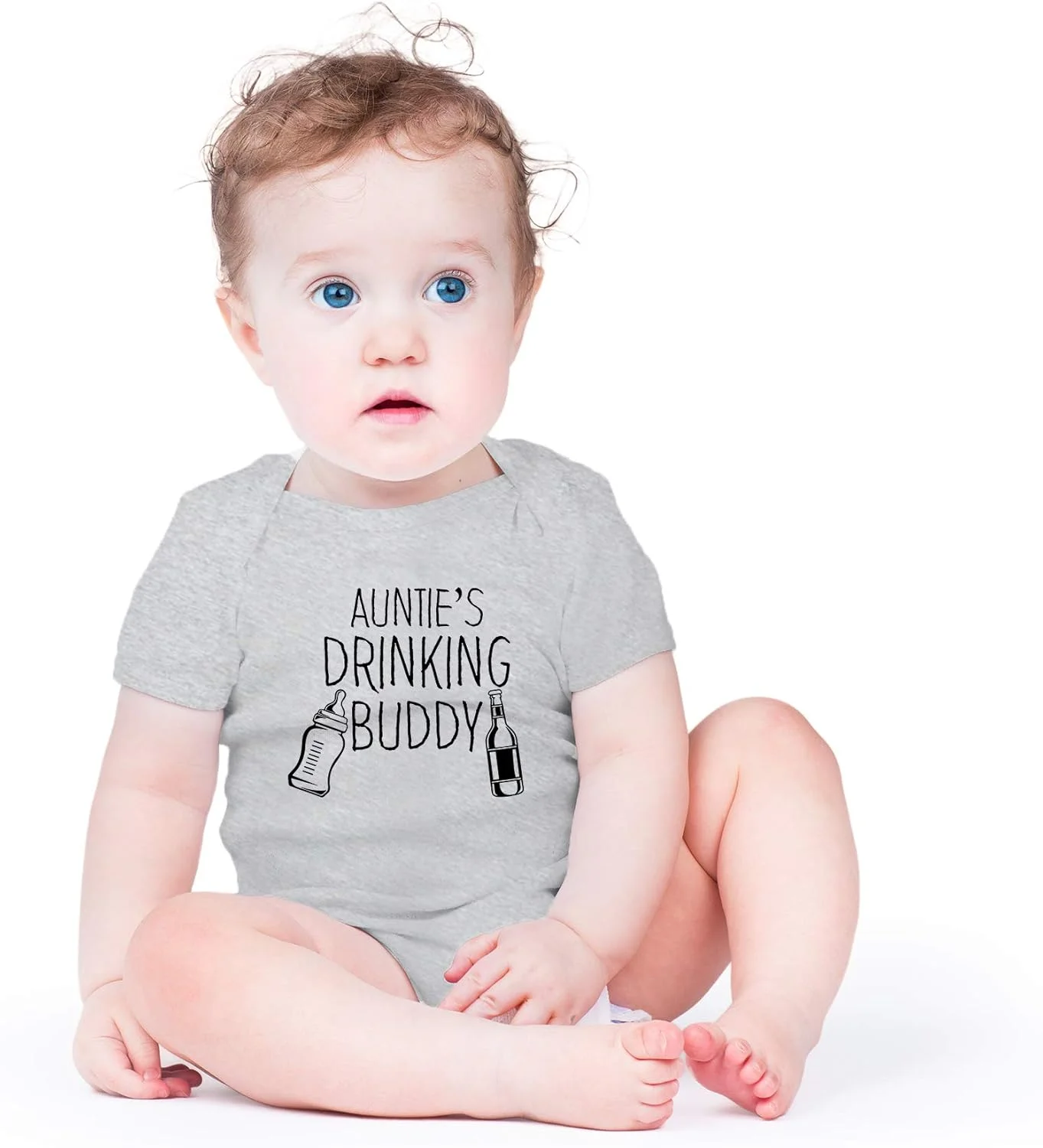 لباس نوزادی یک تکه AW Fashions طرح "هم پیاله عمه" - من بهترین عمه دنیا را دارم - لباس نوزادی بامزه لباس نوزادی یک تکه AW Fashions طرح "هم پیاله عمه" - من بهترین عمه دنیا را دارم - لباس نوزادی بامزه