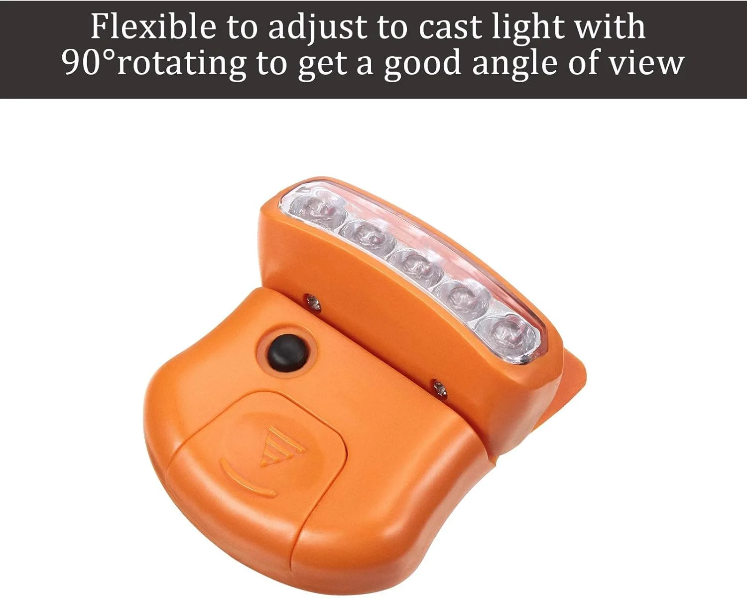 SYOSI 6 Pieces Ultra Bright Mini Hands Free 5 LED Clip on Cap Light - Rechargeable Waterproof Hat Light Flashlight Headlamp for Hunting Camping Running Fishing(Black, Orange) SYOSI 6 Pieces Ultra Bright Mini Hands Free 5 LED Clip on Cap Light - Rechargeable Waterproof Hat Light Flashlight Headlamp for Hunting Camping Running Fishing(Black, Orange)