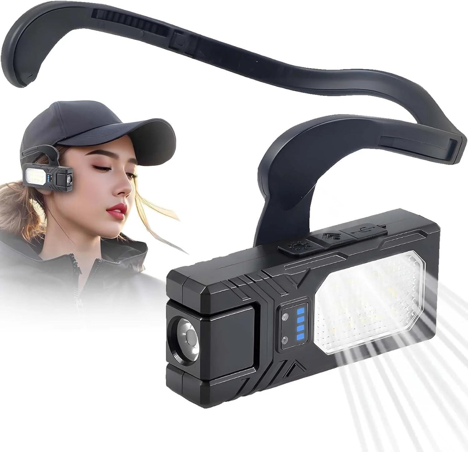 چراغ پیشانی LED قابل تنظیم شارژی، نور روشن، بادوام و ضد آب برای دویدن در شب، پیاده‌روی، کمپینگ و فعالیت‌های خارج از منزل