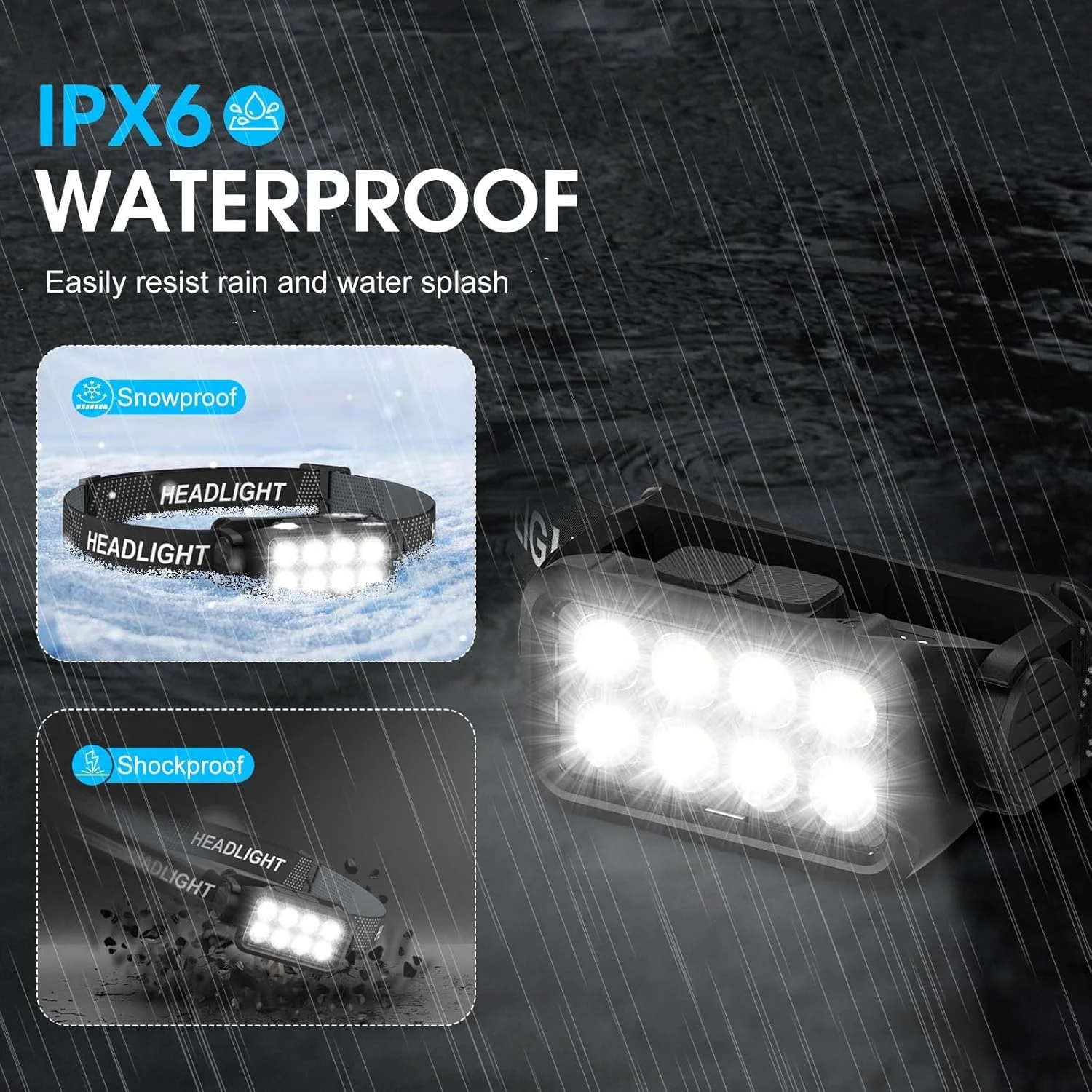 چراغ پیشانی شارژی، چراغ قوه پیشانی فوق العاده روشن 8 LED 2500 لومن با سنسور حرکتی، چراغ پیشانی ضد آب و سبک وزن برای بزرگسالان و کودکان، چراغ های پیشانی برای کمپینگ در فضای باز، دویدن و ماهیگیری چراغ پیشانی شارژی، چراغ قوه پیشانی فوق العاده روشن 8 LED 2500 لومن با سنسور حرکتی، چراغ پیشانی ضد آب و سبک وزن برای بزرگسالان و کودکان، چراغ های پیشانی برای کمپینگ در فضای باز، دویدن و ماهیگیری