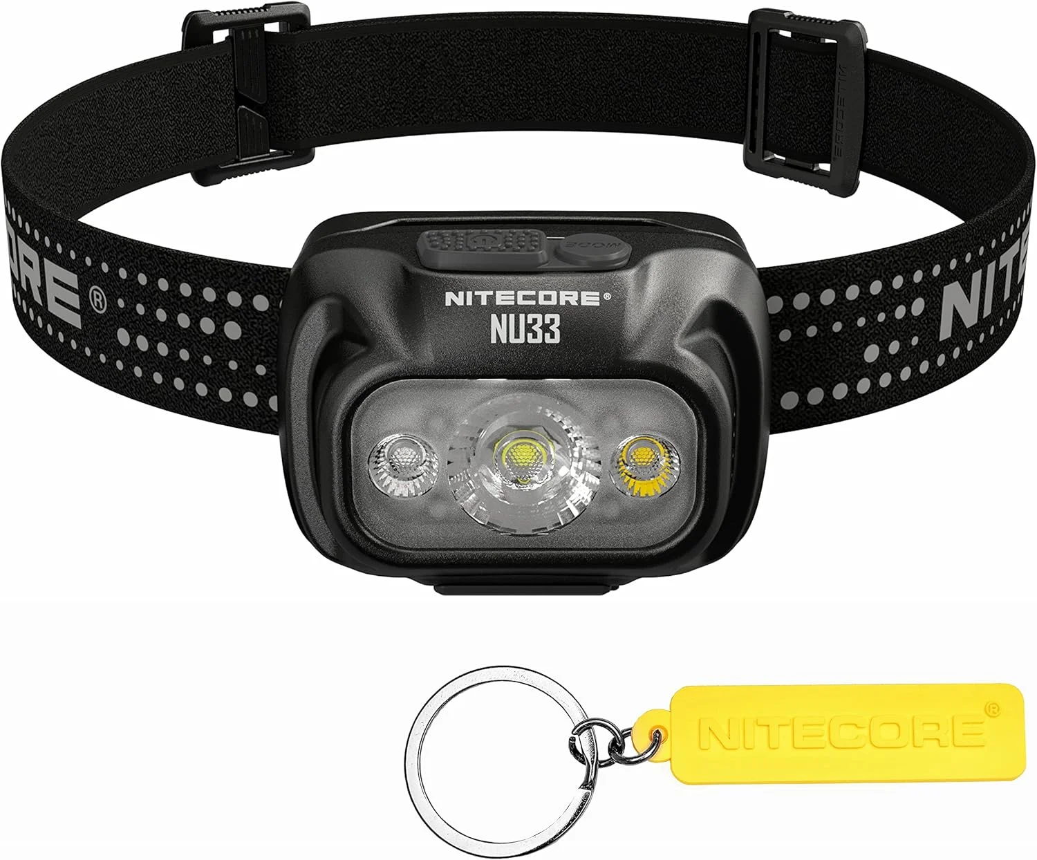 چراغ پیشانی آلومینیومی 700 لومن نایتکر NU33 با سه منبع نور و قابلیت شارژ USB-C