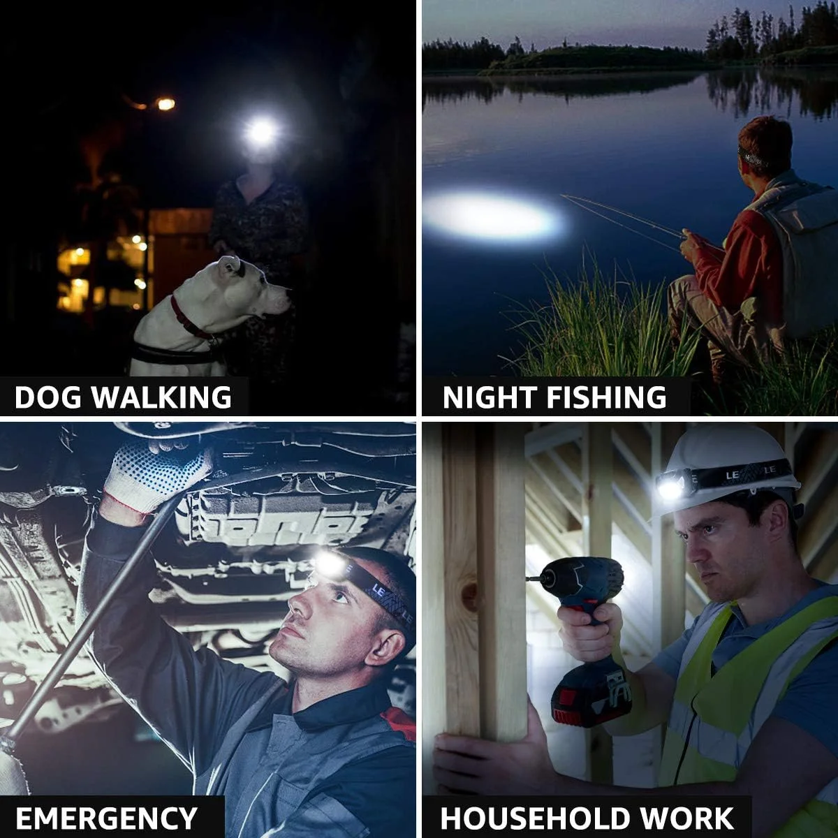 چراغ پیشانی Lepro بسته 2 عددی، چراغ های LED فوق العاده روشن 1300 لوکس با نور سفید و قرمز، 6 حالت چراغ قوه پیشانی سبک وزن ضد آب با باتری برای کمپینگ، دویدن، دوچرخه سواری، مواقع اضطراری چراغ پیشانی Lepro بسته 2 عددی، چراغ های LED فوق العاده روشن 1300 لوکس با نور سفید و قرمز، 6 حالت چراغ قوه پیشانی سبک وزن ضد آب با باتری برای کمپینگ، دویدن، دوچرخه سواری، مواقع اضطراری