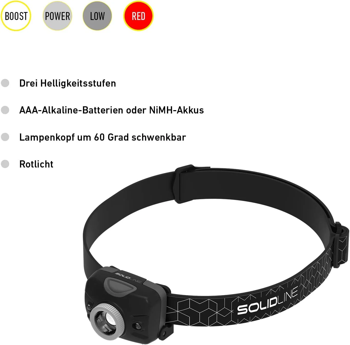 چراغ پیشانی مشکی Ledlenser Solidline SH2 چراغ پیشانی مشکی Ledlenser Solidline SH2
