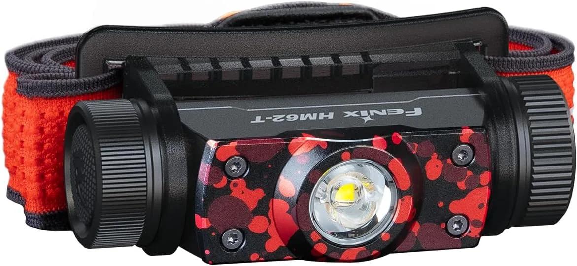 چراغ پیشانی سبک وزن Fenix HM62-T Magma مناسب دویدن در مسیر، فضای باز، کار و مصارف حرفه ای | 1200 لومن | 150 متر | حداکثر 280 ساعت | دارای هدبند ورزشی | باتری قابل شارژ 3400 میلی آمپر ساعتی | حالت نور قرمز | IP68