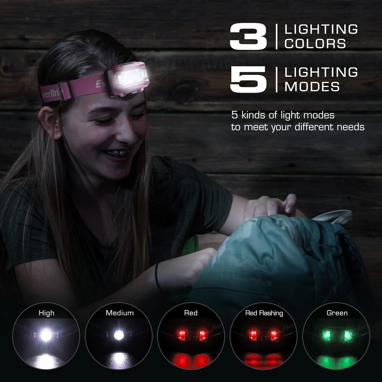 EverBrite Head Torch Battery Powered, Super Bright LED Lightweight Headlamp with 5 Lighting Modes, Headlight for Camping, Running, Cycling, Fishing, Hiking, Reading (2 Pack, Pink) EverBrite Head Torch Battery Powered, Super Bright LED Lightweight Headlamp with 5 Lighting Modes, Headlight for Camping, Running, Cycling, Fishing, Hiking, Reading (2 Pack, Pink)