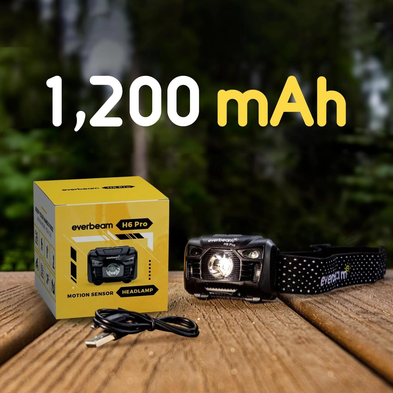 چراغ پیشانی LED اوربیم H6 Pro، کنترل حسگر حرکتی، روشنایی 650 لومن، 30 ساعت زمان اجرا، باتری 1200mAh قابل شارژ USB، چراغ قوه ضد آب برای کمپینگ، پیاده روی، ماهیگیری و کار (تک بسته) - تصویر 3 چراغ پیشانی LED اوربیم H6 Pro، کنترل حسگر حرکتی، روشنایی 650 لومن، 30 ساعت زمان اجرا، باتری 1200mAh قابل شارژ USB، چراغ قوه ضد آب برای کمپینگ، پیاده روی، ماهیگیری و کار (تک بسته) - تصویر 3