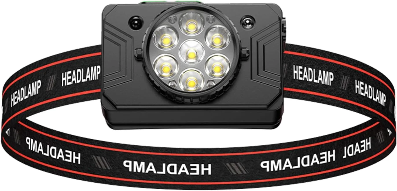 چراغ پیشانی LED | چراغ قوه دنده ضد آب - چراغ سر قابل شارژ - برای کمپینگ ماهیگیری پیاده روی تعمیر دویدن دوچرخه سواری پیاده روی شبانه