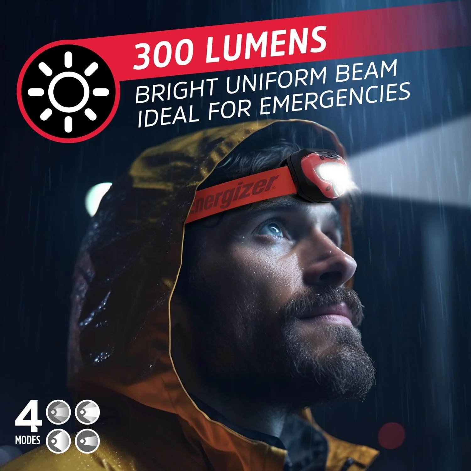 چراغ پیشانی ال ای دی 300 لومن Energizer مدل Vision HD
