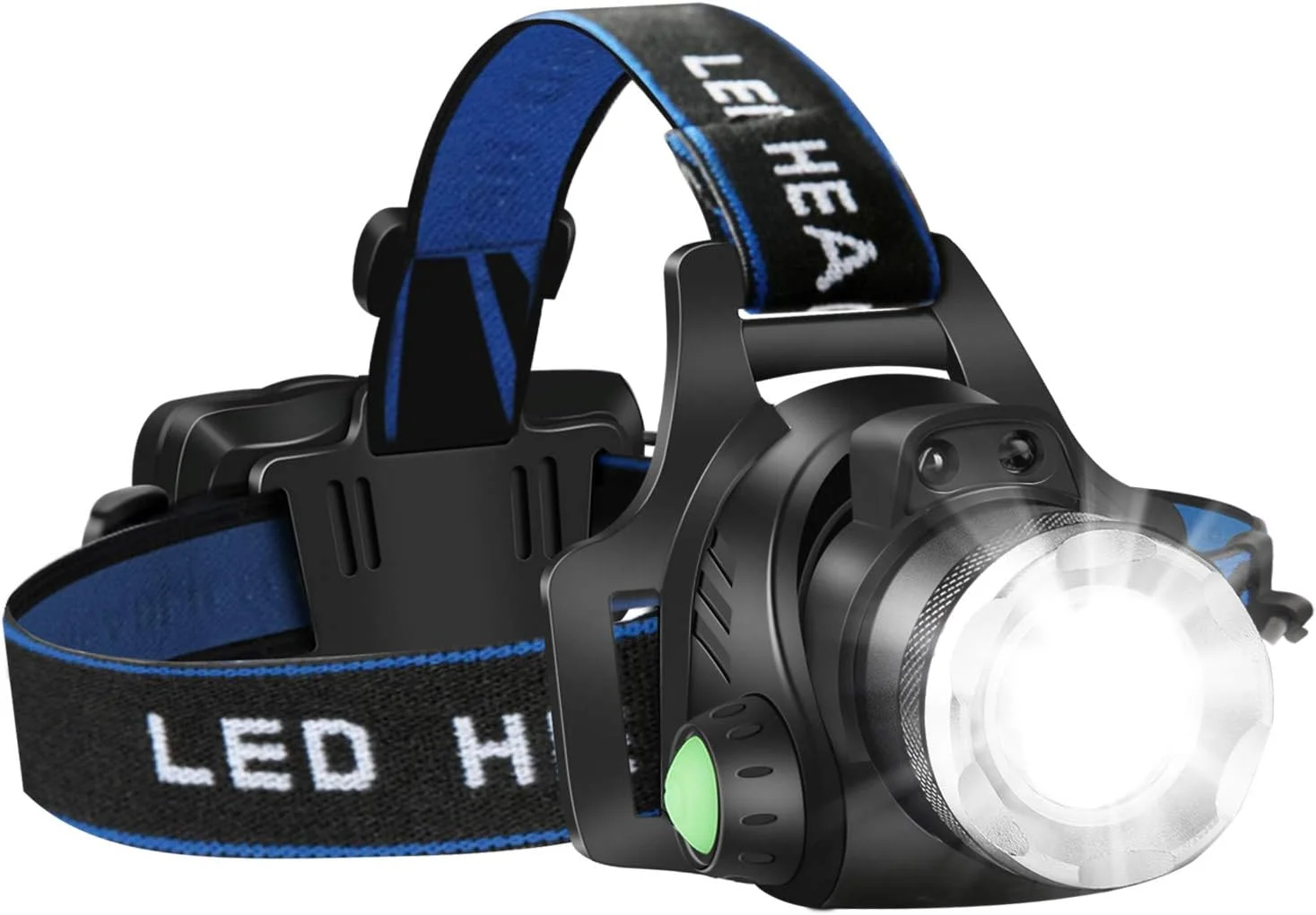 چراغ پیشانی CUGHYS، چراغ سر LED قابل شارژ USB، چراغ پیشانی ضد آب IPX4 مدل T004 با 4 حالت و هدبند قابل تنظیم، ایده آل برای کمپینگ، پیاده روی، فضای باز، شکار (یک عدد)