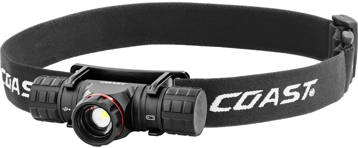 Coast XPH25R 410 Lumen USB RECHARGEABLE-DUAL POWER LED Headlamp with PURE BEAM TWIST FOCUS and Magnetic Base Coast XPH25R 410 Lumen USB RECHARGEABLE-DUAL POWER LED Headlamp with PURE BEAM TWIST FOCUS and Magnetic Base