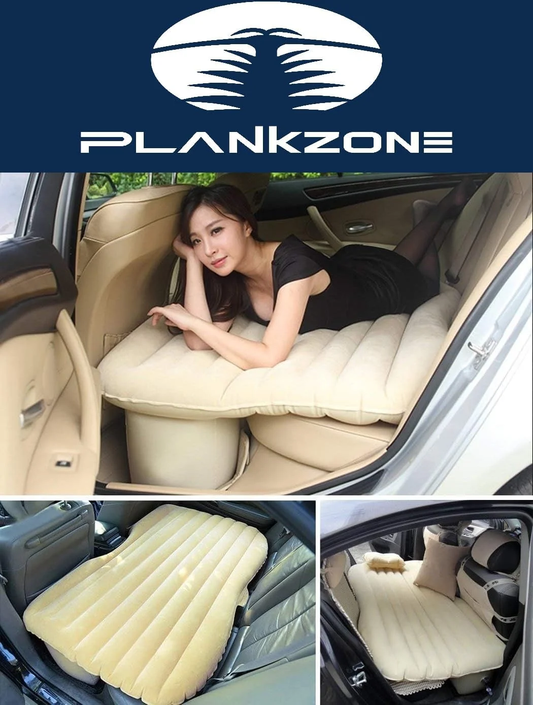 تشک بادی ماشین PlaNkzone با پمپ اتوماتیک داخلی صندلی عقب، قابل حمل برای مسافرت، کمپینگ، تعطیلات، پد بادی خواب مناسب برای تخت بادی ماشین SUV، شارژ USB تشک بادی ماشین PlaNkzone با پمپ اتوماتیک داخلی صندلی عقب، قابل حمل برای مسافرت، کمپینگ، تعطیلات، پد بادی خواب مناسب برای تخت بادی ماشین SUV، شارژ USB