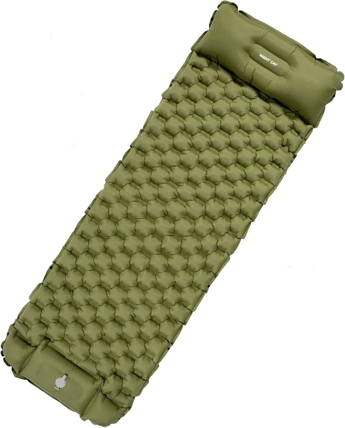 Night Cat Sleeping Air Pad with Pillow Inflatble Mat Mattress Bed for Camping Backpacking Hiking Traveling 195×65 cm