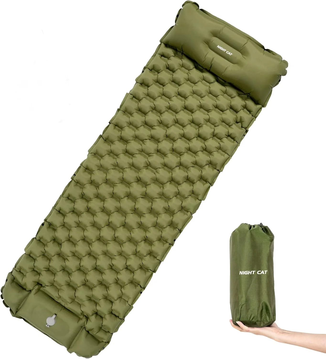 Night Cat Sleeping Air Pad with Pillow Inflatble Mat Mattress Bed for Camping Backpacking Hiking Traveling 195×65 cm Night Cat Sleeping Air Pad with Pillow Inflatble Mat Mattress Bed for Camping Backpacking Hiking Traveling 195×65 cm