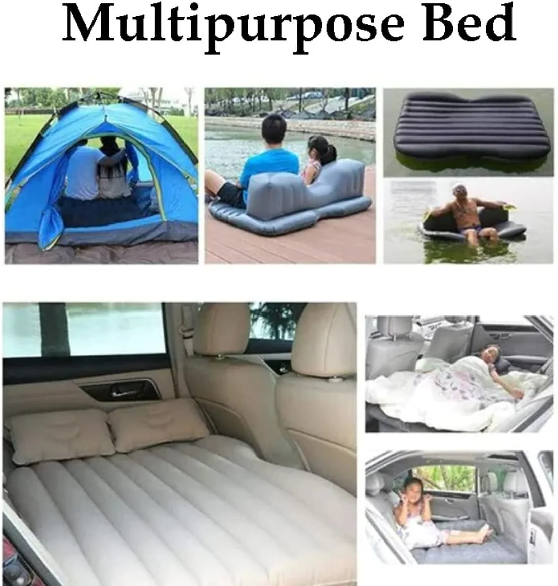 Multi-Purpose Inflatable Car Air Bed for SUV, MPV & Sedan – Portable Travel Mattress with Pump – Durable, Comfortable & Foldable Sleeping Pad for Camping, Road Trips & Outdoor Adventures Multi-Purpose Inflatable Car Air Bed for SUV, MPV & Sedan – Portable Travel Mattress with Pump – Durable, Comfortable & Foldable Sleeping Pad for Camping, Road Trips & Outdoor Adventures
