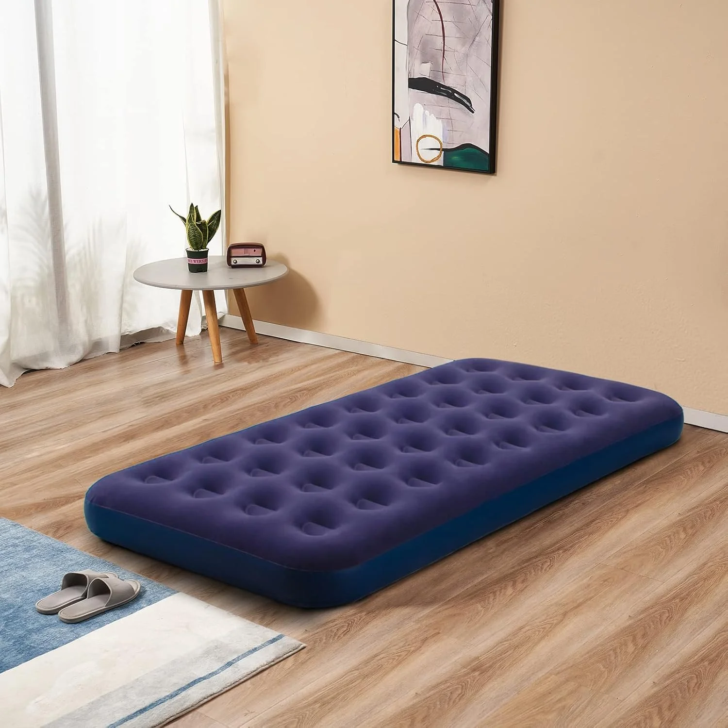 تخت بادی NeoStyle، تشک بادی 191x137 سانتی متر، تخت بادی بادوام و قابل حمل برای کمپینگ، خانه و مسافرت