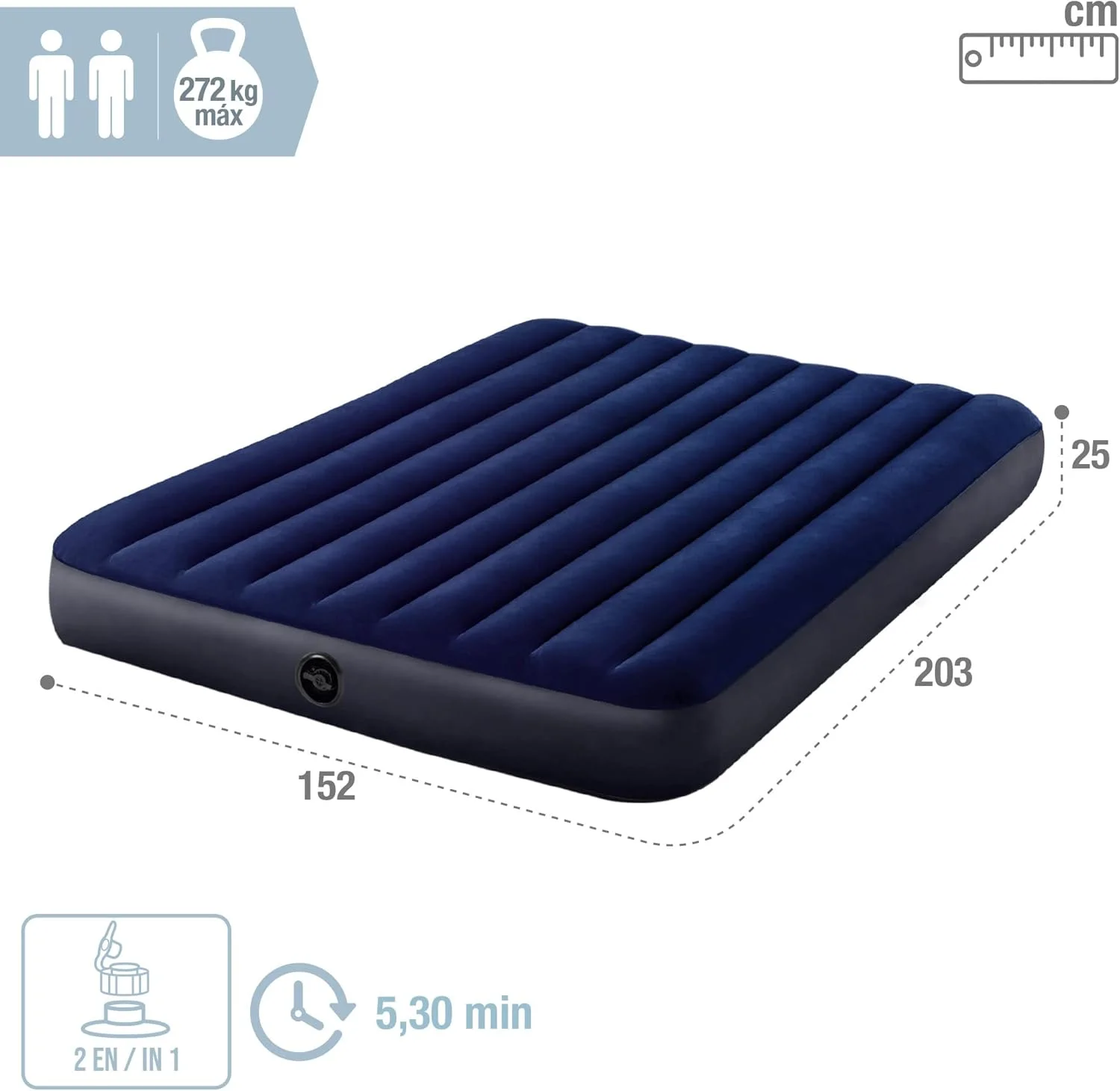 تخت بادی اینتکس مدل Dura-Beam Standard Classic Downy، 64765، ابعاد 1.52 متر در 2.03 متر در 25 سانتی متر تخت بادی اینتکس مدل Dura-Beam Standard Classic Downy، 64765، ابعاد 1.52 متر در 2.03 متر در 25 سانتی متر