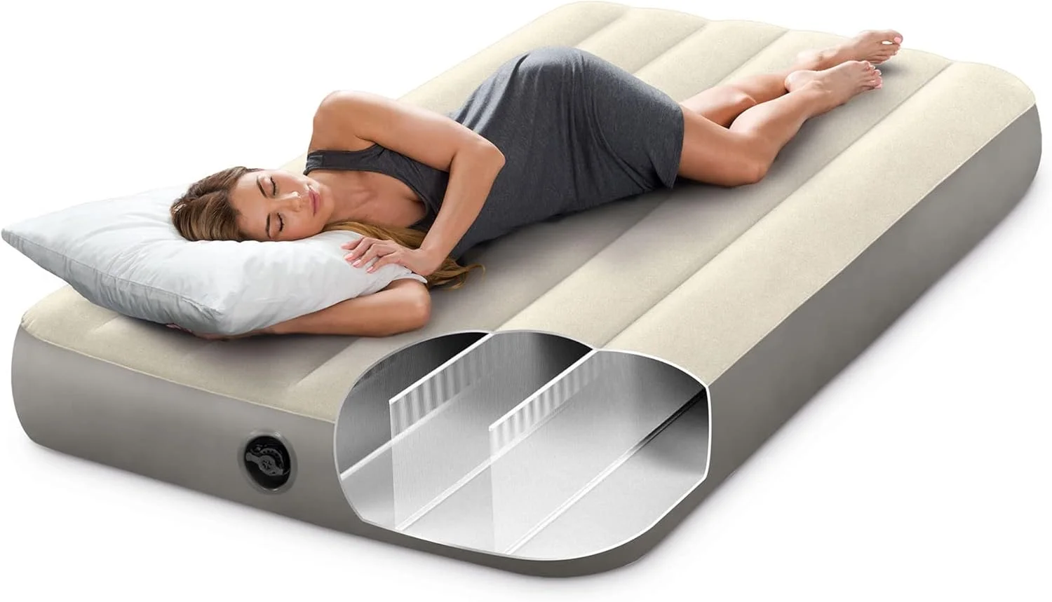 تشک بادی یک نفره استاندارد اینتکس Dura-Beam