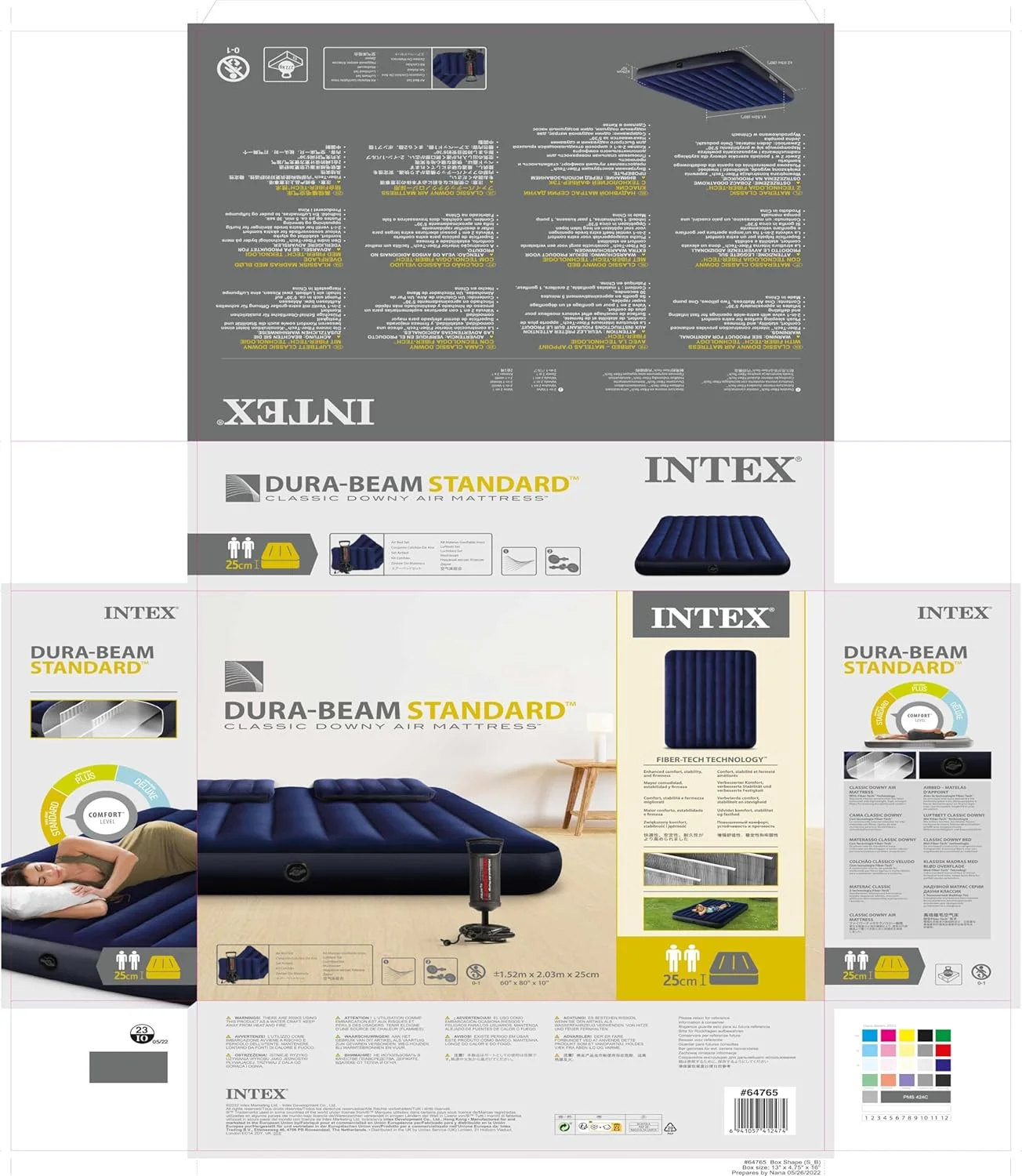 تخت بادی اینتکس مدل Dura-Beam Standard Classic Downy، 64765، ابعاد 1.52 متر در 2.03 متر در 25 سانتی متر تخت بادی اینتکس مدل Dura-Beam Standard Classic Downy، 64765، ابعاد 1.52 متر در 2.03 متر در 25 سانتی متر