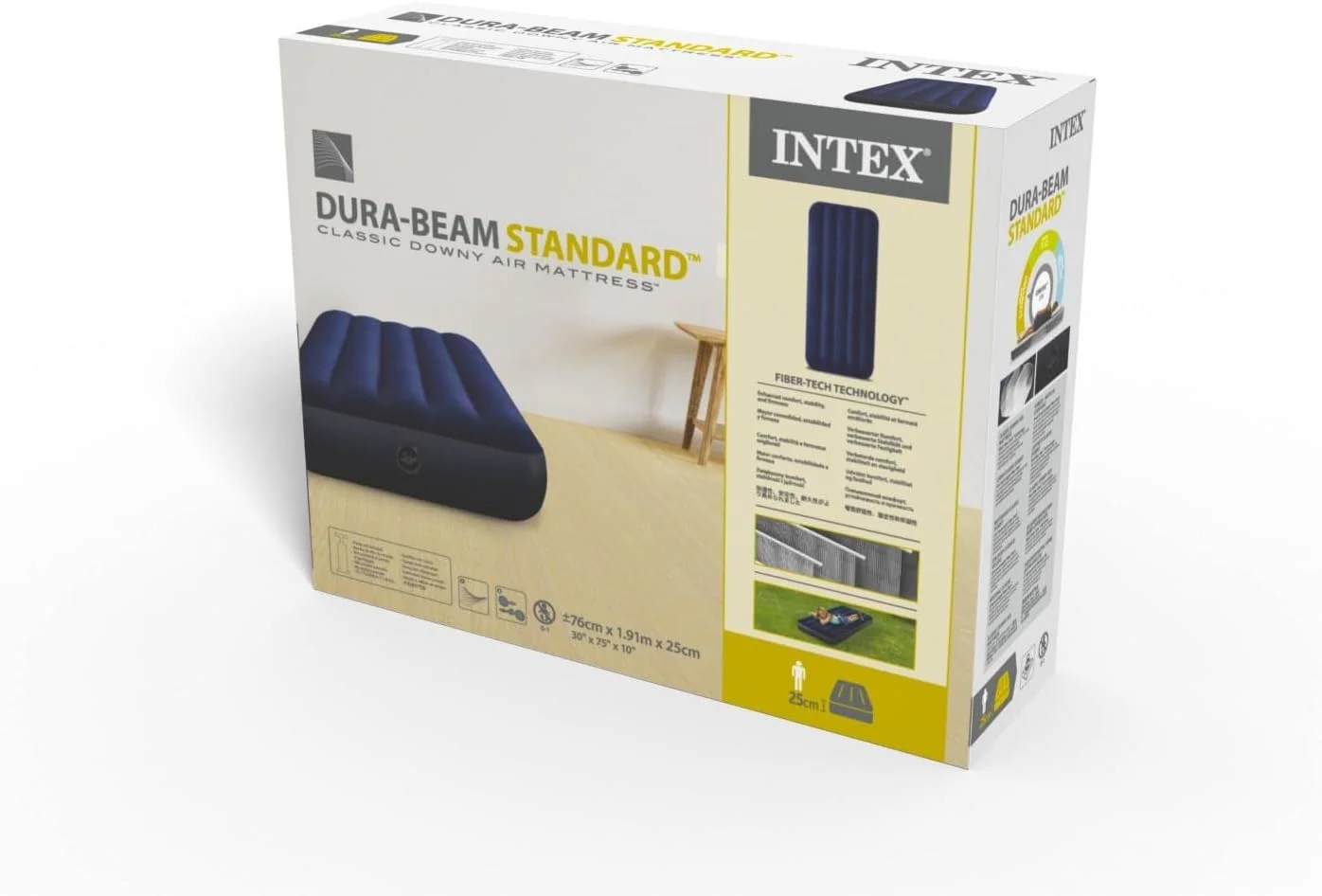 تخت بادی اینتکس مدل 64756 Dura-Beam Standard Classic Downy، ابعاد 76 در 191 در 25 سانتی متر