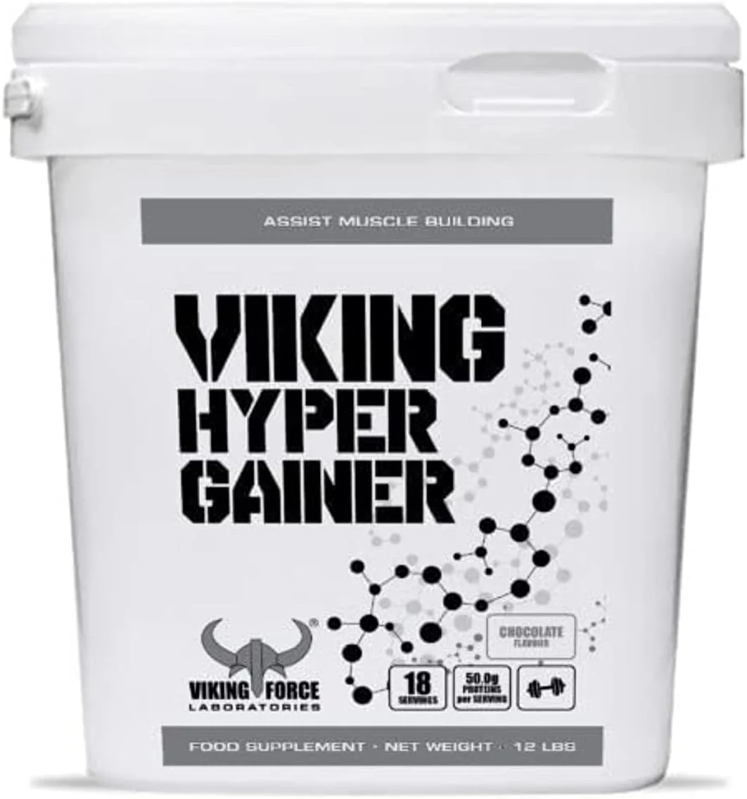 مکمل افزایش وزن VIKING FORCE Hyper Gainer با طعم موز، 5.45 کیلوگرم، 18 سروینگ، 50 گرم پروتئین در هر سروینگ
