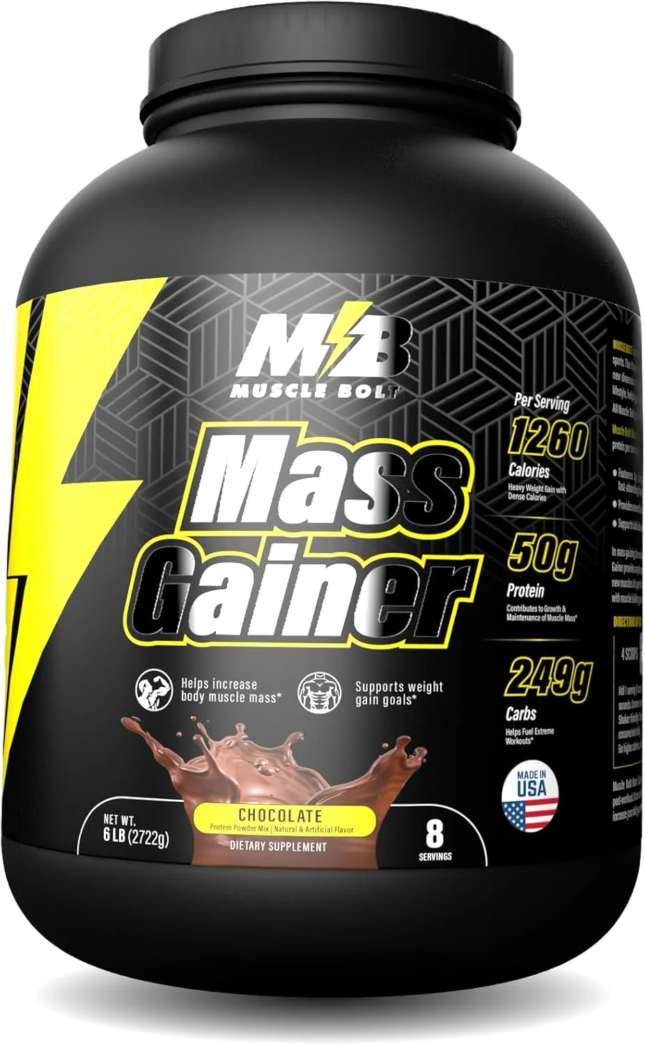 مخلوط پودر پروتئین افزایش وزن Muscle Bolt، شکلاتی، 6 پوند