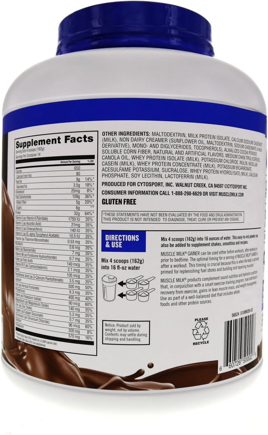 مکمل پودر پروتئین افزایش وزن سری Muscle Milk Pro، شکلاتی، 5 پوند، 14 سروینگ، 32 گرم پروتئین، 5 گرم شکر، 109 گرم کربوهیدرات، 650 کالری، 2 گرم MCTs، 20 ویتامین و مواد معدنی، بسته بندی ممکن است متفاوت باشد مکمل پودر پروتئین افزایش وزن سری Muscle Milk Pro، شکلاتی، 5 پوند، 14 سروینگ، 32 گرم پروتئین، 5 گرم شکر، 109 گرم کربوهیدرات، 650 کالری، 2 گرم MCTs، 20 ویتامین و مواد معدنی، بسته بندی ممکن است متفاوت باشد