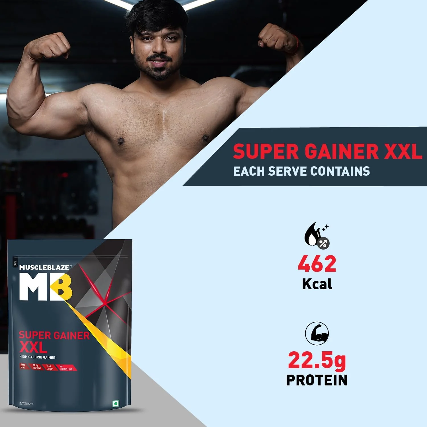 مکمل افزایش وزن MuscleBlaze Super Gainer XXL، برای افزایش حجم عضلانی (کوکی و خامه، 1 کیلوگرم) مکمل افزایش وزن MuscleBlaze Super Gainer XXL، برای افزایش حجم عضلانی (کوکی و خامه، 1 کیلوگرم)