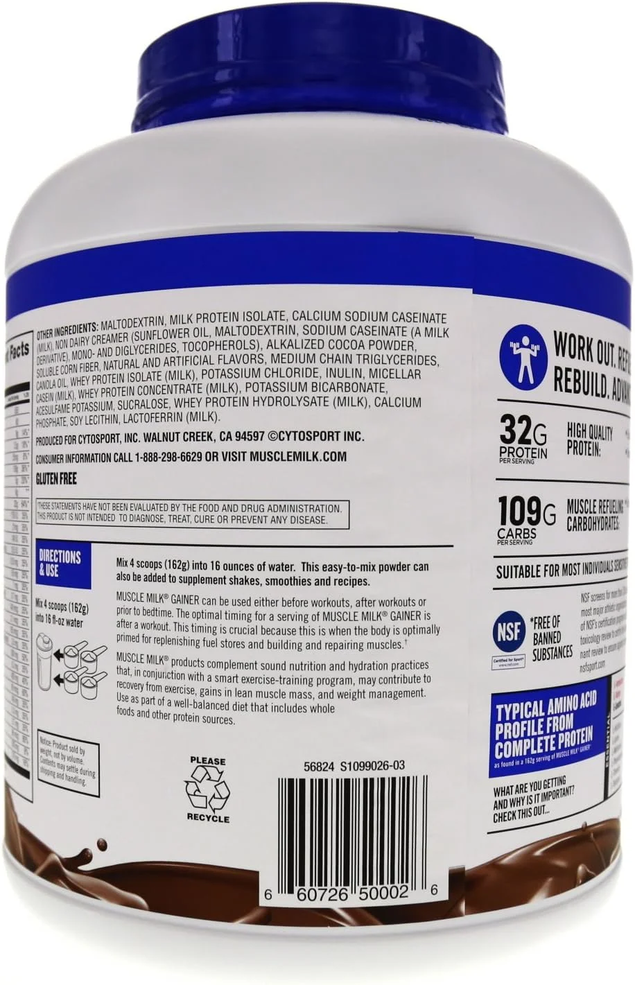 مکمل پودر پروتئین افزایش وزن سری Muscle Milk Pro، شکلاتی، 5 پوند، 14 سروینگ، 32 گرم پروتئین، 5 گرم شکر، 109 گرم کربوهیدرات، 650 کالری، 2 گرم MCTs، 20 ویتامین و مواد معدنی، بسته بندی ممکن است متفاوت باشد مکمل پودر پروتئین افزایش وزن سری Muscle Milk Pro، شکلاتی، 5 پوند، 14 سروینگ، 32 گرم پروتئین، 5 گرم شکر، 109 گرم کربوهیدرات، 650 کالری، 2 گرم MCTs، 20 ویتامین و مواد معدنی، بسته بندی ممکن است متفاوت باشد