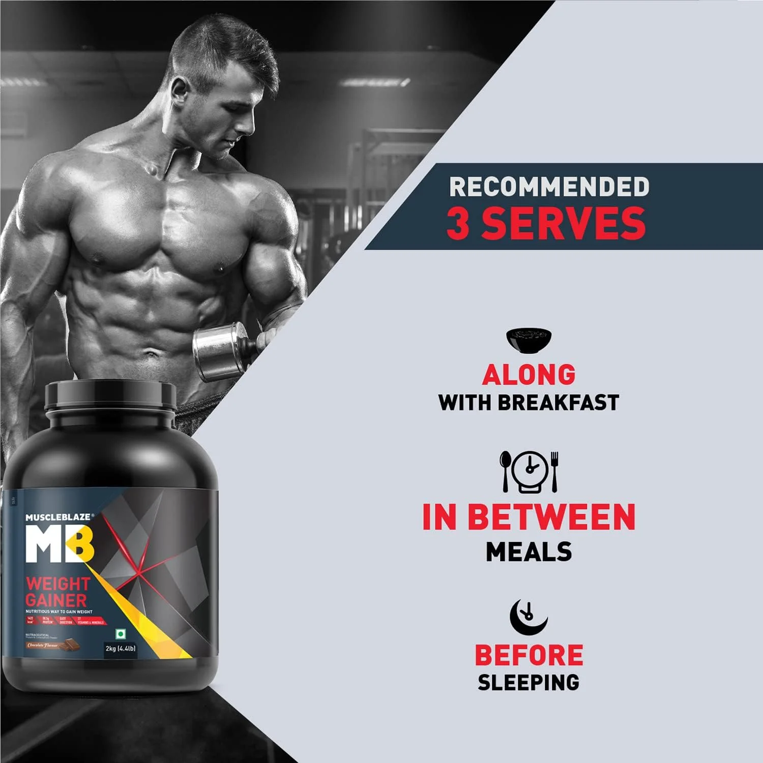 پودر افزایش وزن ماسل بلز با دیژزایم اضافه شده (شکلاتی، بسته 2 کیلوگرمی / 4.4 پوندی، 20 سروینگ) پودر افزایش وزن ماسل بلز با دیژزایم اضافه شده (شکلاتی، بسته 2 کیلوگرمی / 4.4 پوندی، 20 سروینگ)