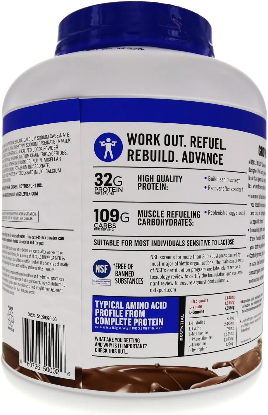 مکمل پودر پروتئین افزایش وزن سری Muscle Milk Pro، شکلاتی، 5 پوند، 14 سروینگ، 32 گرم پروتئین، 5 گرم شکر، 109 گرم کربوهیدرات، 650 کالری، 2 گرم MCTs، 20 ویتامین و مواد معدنی، بسته بندی ممکن است متفاوت باشد مکمل پودر پروتئین افزایش وزن سری Muscle Milk Pro، شکلاتی، 5 پوند، 14 سروینگ، 32 گرم پروتئین، 5 گرم شکر، 109 گرم کربوهیدرات، 650 کالری، 2 گرم MCTs، 20 ویتامین و مواد معدنی، بسته بندی ممکن است متفاوت باشد