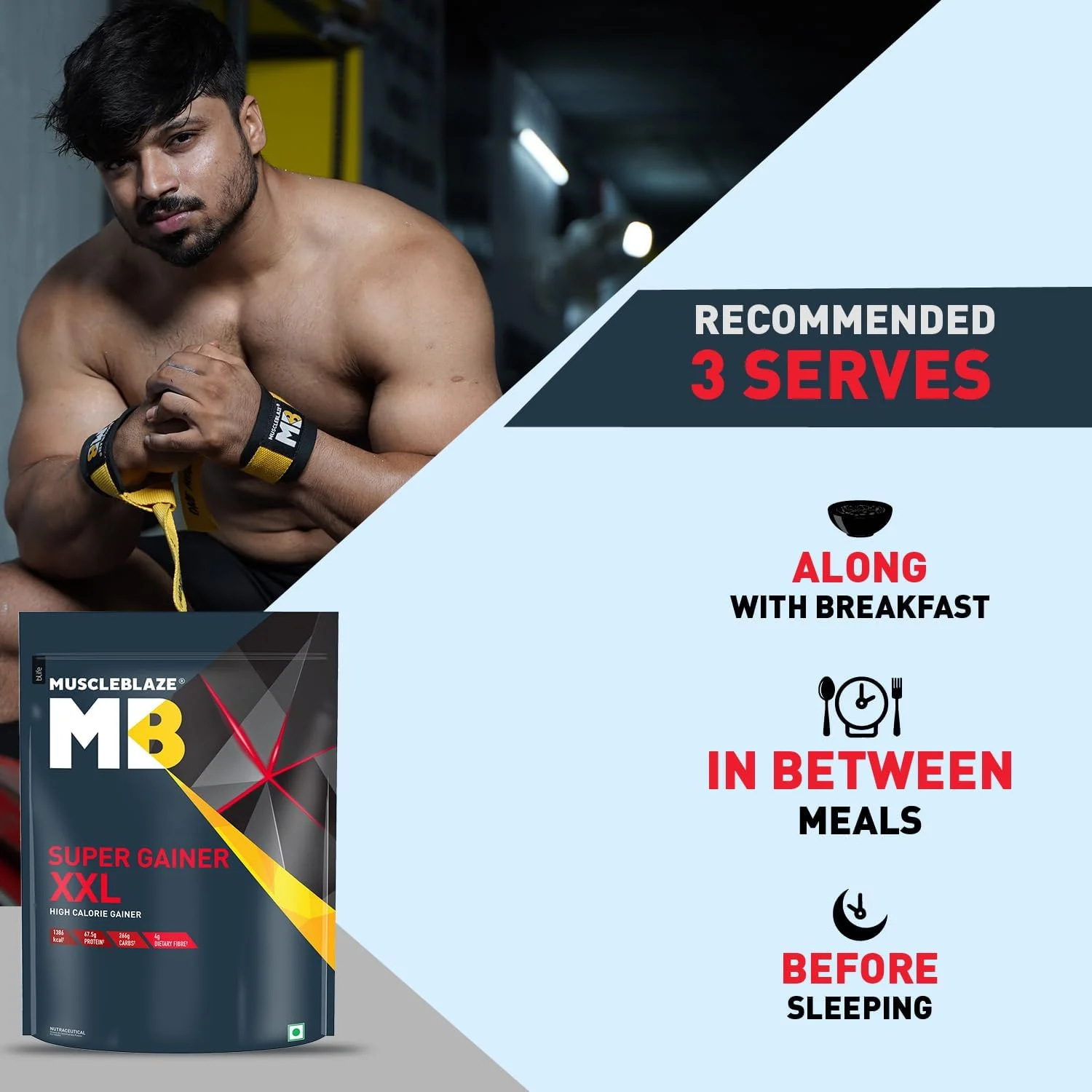 مکمل افزایش وزن MuscleBlaze Super Gainer XXL، برای افزایش حجم عضلانی (کوکی و خامه، 1 کیلوگرم) مکمل افزایش وزن MuscleBlaze Super Gainer XXL، برای افزایش حجم عضلانی (کوکی و خامه، 1 کیلوگرم)