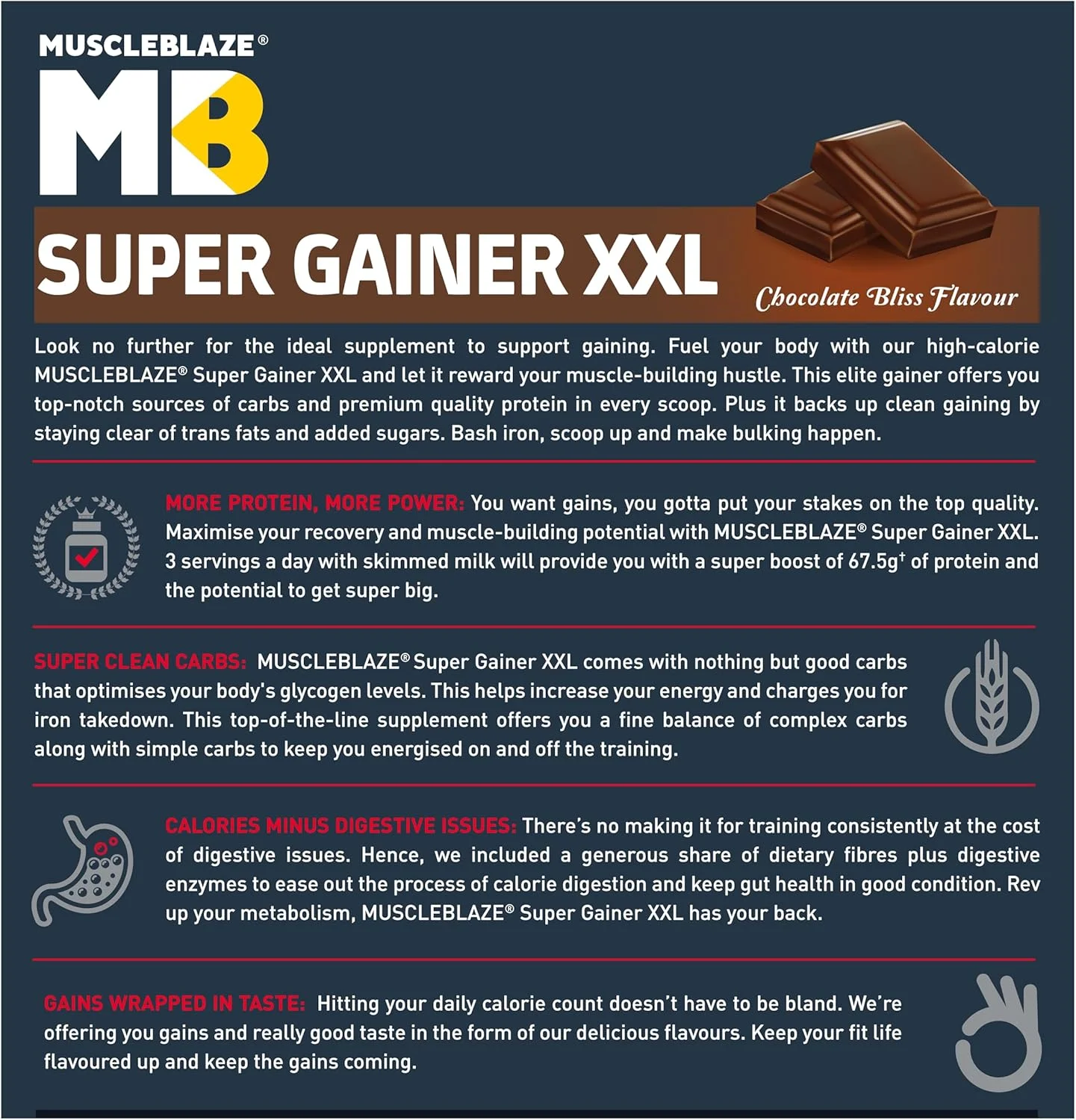 مکمل افزایش وزن سوپر گینر XXL ماسل بلز، افزایش دهنده حجم عضلات با پروتئین بالا (شکلات، 1 کیلوگرم) مکمل افزایش وزن سوپر گینر XXL ماسل بلز، افزایش دهنده حجم عضلات با پروتئین بالا (شکلات، 1 کیلوگرم)