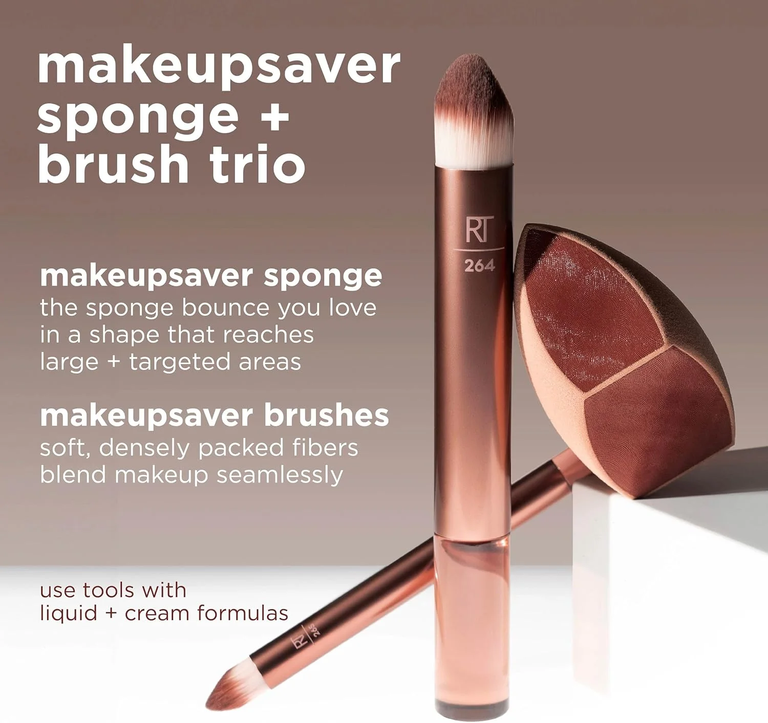 ست سه تایی اسفنج و براش آرایشی Real Techniques Makeupsaver، اسفنج و براش های ترکیب کننده آرایش برای محصولات مایع و کرمی، تقلید از کاربرد انگشت و کاهش ضایعات آرایشی، بدون تست حیوانی و لاتکس، 3 تکه ست سه تایی اسفنج و براش آرایشی Real Techniques Makeupsaver، اسفنج و براش های ترکیب کننده آرایش برای محصولات مایع و کرمی، تقلید از کاربرد انگشت و کاهش ضایعات آرایشی، بدون تست حیوانی و لاتکس، 3 تکه