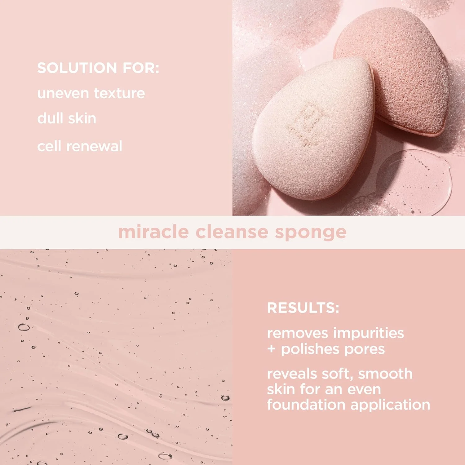 اسفنج پاک کننده صورت Real Techniques Sponge+، ابزار پاک کننده صورت، حاوی پروبیوتیک، لایه بردار و پاک کننده منافذ، اسفنج Miracle Complexion اسفنج پاک کننده صورت Real Techniques Sponge+، ابزار پاک کننده صورت، حاوی پروبیوتیک، لایه بردار و پاک کننده منافذ، اسفنج Miracle Complexion