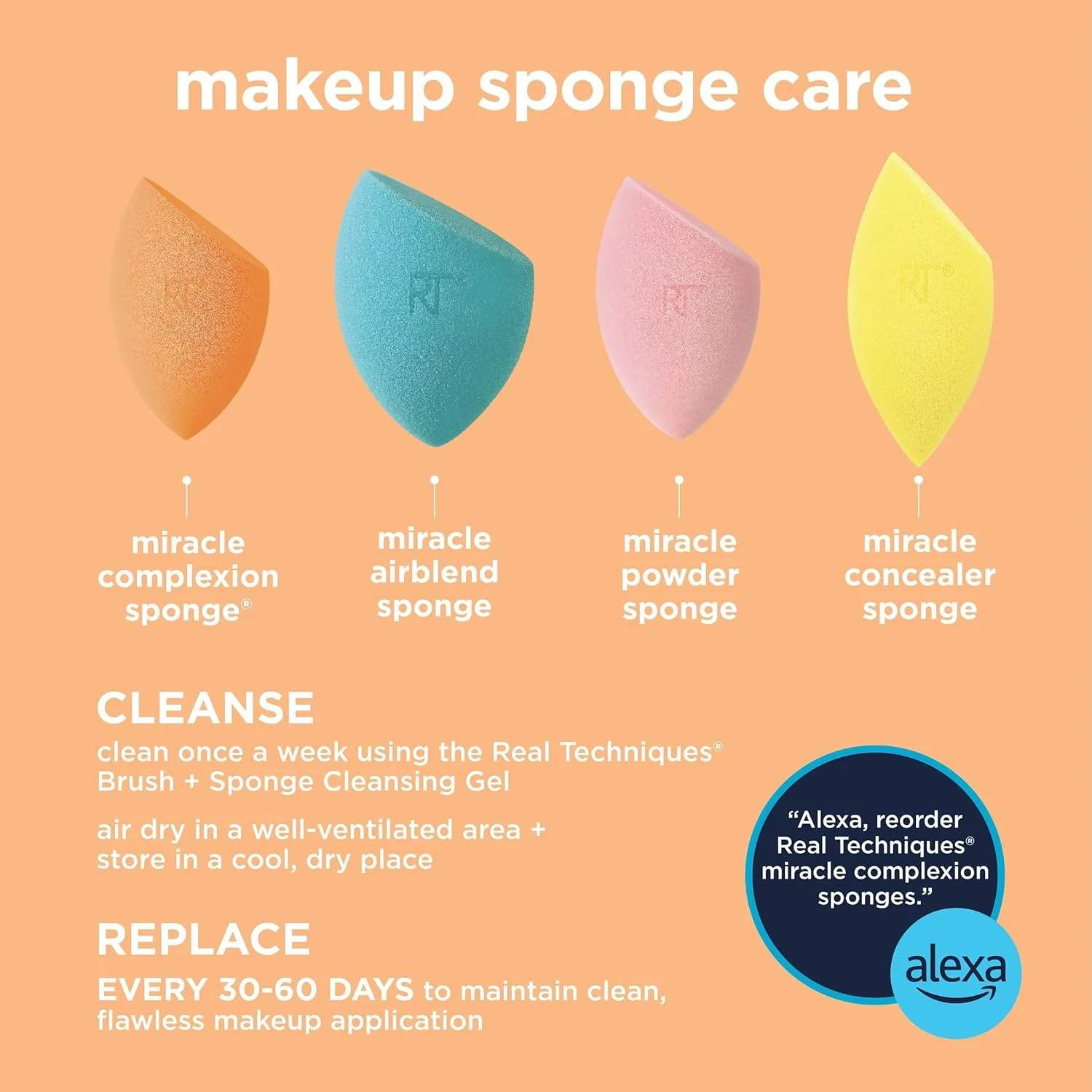 ست اسفنج آرایشی ریل تکنیک مدل Miracle Complexion Sponge + Concealer Sponge Duo، اسفنج های ترکیب کننده آرایش برای کرم پودر و کانسیلر، پوشش سبک تا متوسط، آرایش طبیعی و شبنم دار، فوم بدون لاتکس 2 عددی ست اسفنج آرایشی ریل تکنیک مدل Miracle Complexion Sponge + Concealer Sponge Duo، اسفنج های ترکیب کننده آرایش برای کرم پودر و کانسیلر، پوشش سبک تا متوسط، آرایش طبیعی و شبنم دار، فوم بدون لاتکس 2 عددی