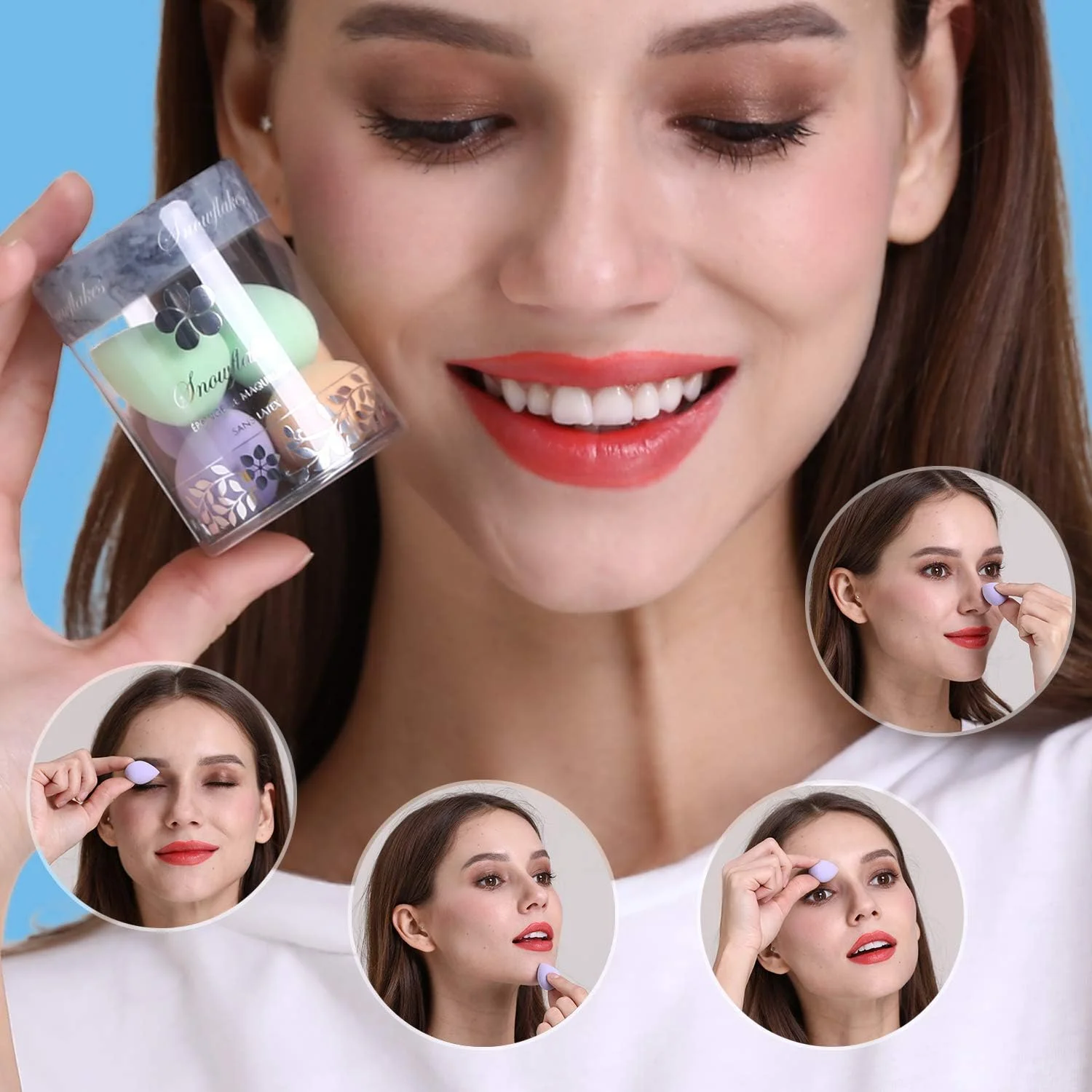 مجموعه اسفنج آرایشی سامر اسنو - 6 عدد ابزار کوچک چند رنگ برای ترکیب کرم پودر، کانسیلر، مایع BB و کرم، فوق العاده نرم، بدون لاتکس، غیر حساسیت زا مجموعه اسفنج آرایشی سامر اسنو - 6 عدد ابزار کوچک چند رنگ برای ترکیب کرم پودر، کانسیلر، مایع BB و کرم، فوق العاده نرم، بدون لاتکس، غیر حساسیت زا