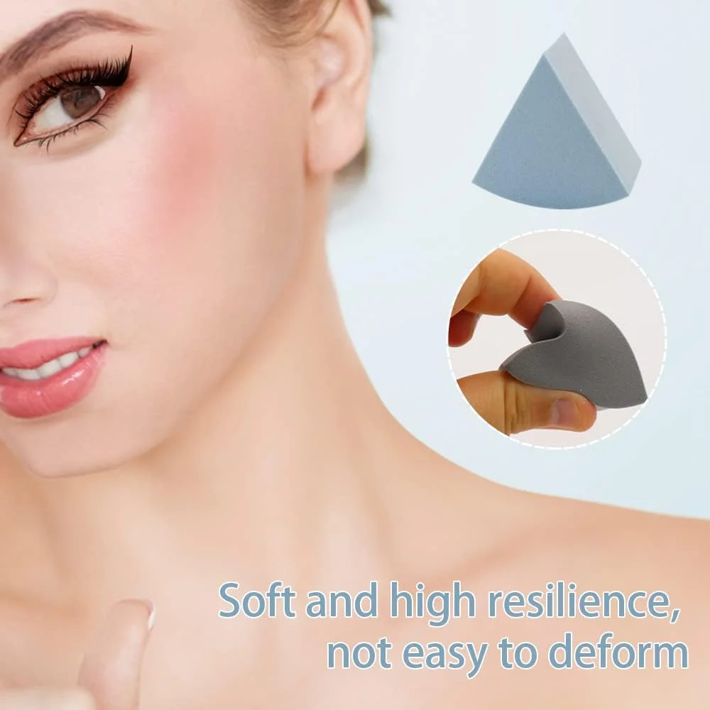 SYOSI 12pcs Triangle Makeup Blending Sponges, , Latex Free Wet and Dry Use Cosmetic Sponges for Foundation and Powder with Storage Bottle SYOSI 12pcs Triangle Makeup Blending Sponges, , Latex Free Wet and Dry Use Cosmetic Sponges for Foundation and Powder with Storage Bottle