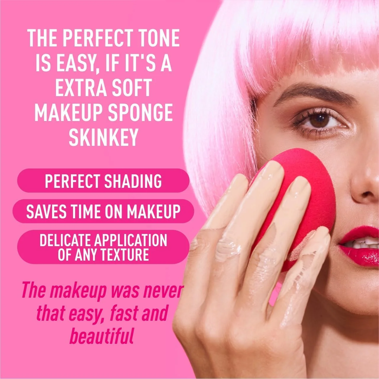 اسفنج آرایشی فوق العاده نرم SkinKey Store - بدون لاتکس / اسفنج زیبایی برای ترکیب / بی عیب و نقص برای مایع، کرم و پودر / اسفنج مخلوط کن صورتی رنگ /… اسفنج آرایشی فوق العاده نرم SkinKey Store - بدون لاتکس / اسفنج زیبایی برای ترکیب / بی عیب و نقص برای مایع، کرم و پودر / اسفنج مخلوط کن صورتی رنگ /…