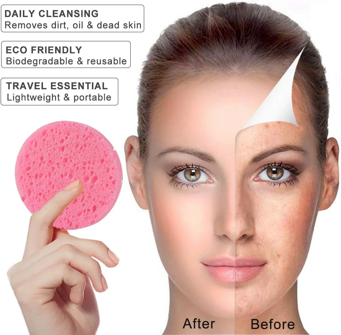 پدهای فشرده صورت سیلکر، بسته 50 عددی، مناسب پاکسازی روزانه و لایه برداری ملایم، اسفنج 100% سلولزی طبیعی مناسب برای از بین بردن پوست مرده، آلودگی و آرایش پدهای فشرده صورت سیلکر، بسته 50 عددی، مناسب پاکسازی روزانه و لایه برداری ملایم، اسفنج 100% سلولزی طبیعی مناسب برای از بین بردن پوست مرده، آلودگی و آرایش