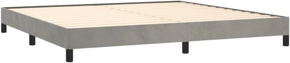 تخت خواب بدون تشک ویدا ایکس ال خاکستری روشن 200x200 سانتی متر مخملی، تخت، پایه تخت، تخت مخملی، مبلمان اتاق خواب، تخت دونفره، تخت روکش دار تخت خواب بدون تشک ویدا ایکس ال خاکستری روشن 200x200 سانتی متر مخملی، تخت، پایه تخت، تخت مخملی، مبلمان اتاق خواب، تخت دونفره، تخت روکش دار