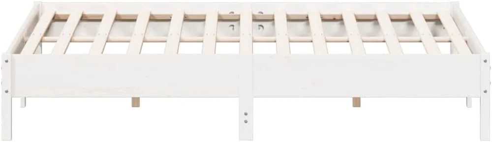 تخت خواب vidaXL، پایه تخت برای اتاق خواب و اتاق مهمان، زیر تشکی برای تخت دو نفره، سبک مدرن، سفید 180x200 سانتی متر سایز سوپر کینگ چوب کاج جامد تخت خواب vidaXL، پایه تخت برای اتاق خواب و اتاق مهمان، زیر تشکی برای تخت دو نفره، سبک مدرن، سفید 180x200 سانتی متر سایز سوپر کینگ چوب کاج جامد