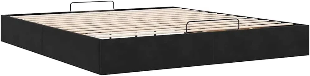 تخت خواب عثمانی ویدا ایکس ال بدون تشک، پایه تخت برای اتاق خواب، فونداسیون تشک برای تخت دو نفره، قاب تخت، مشکی 180x200 سانتی متر سوپر کینگ مخملی تخت خواب عثمانی ویدا ایکس ال بدون تشک، پایه تخت برای اتاق خواب، فونداسیون تشک برای تخت دو نفره، قاب تخت، مشکی 180x200 سانتی متر سوپر کینگ مخملی