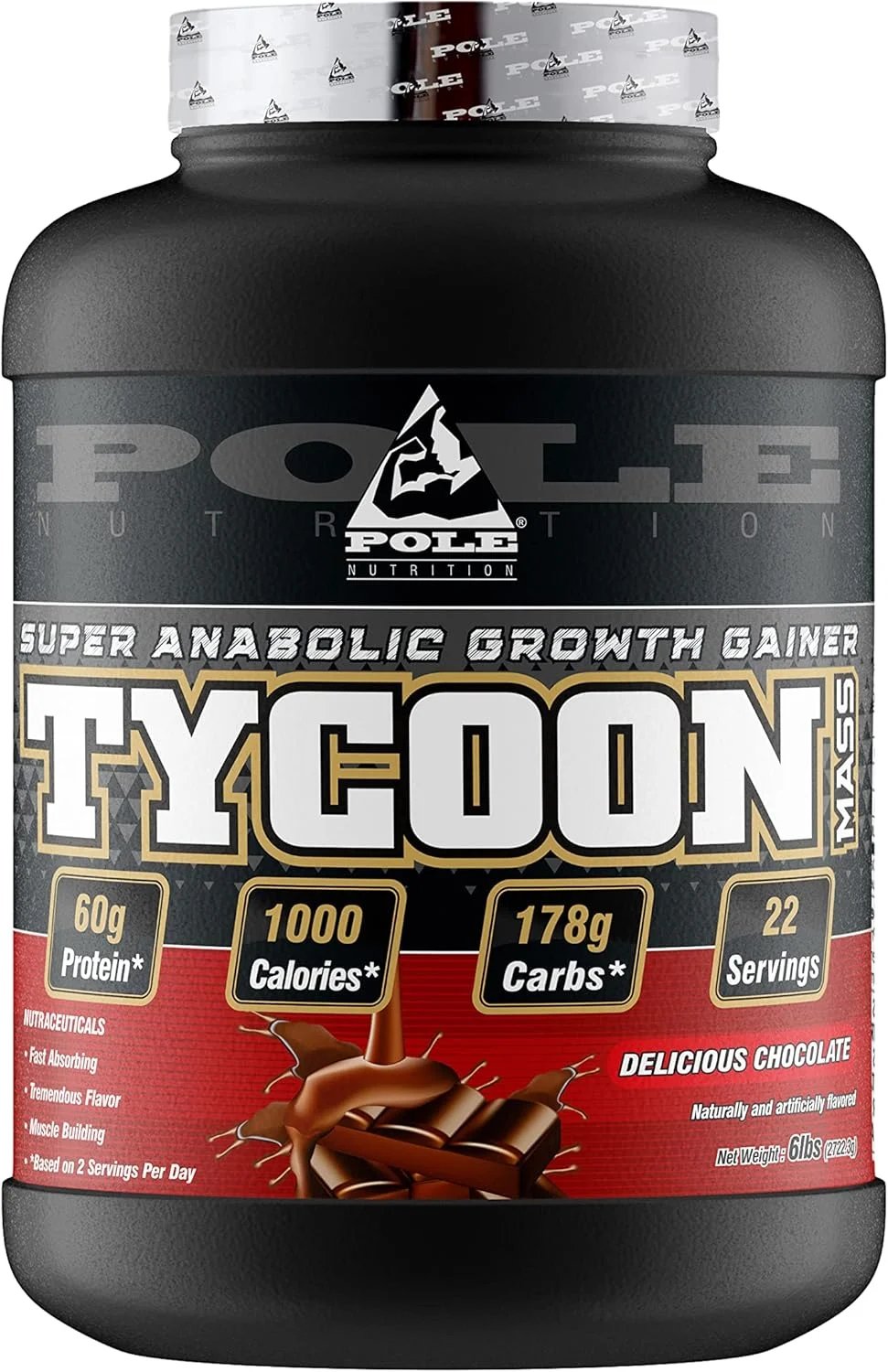مکمل افزایش وزن Pole Nutrition TYCOON، ۶ پوند (شکلات خوشمزه)