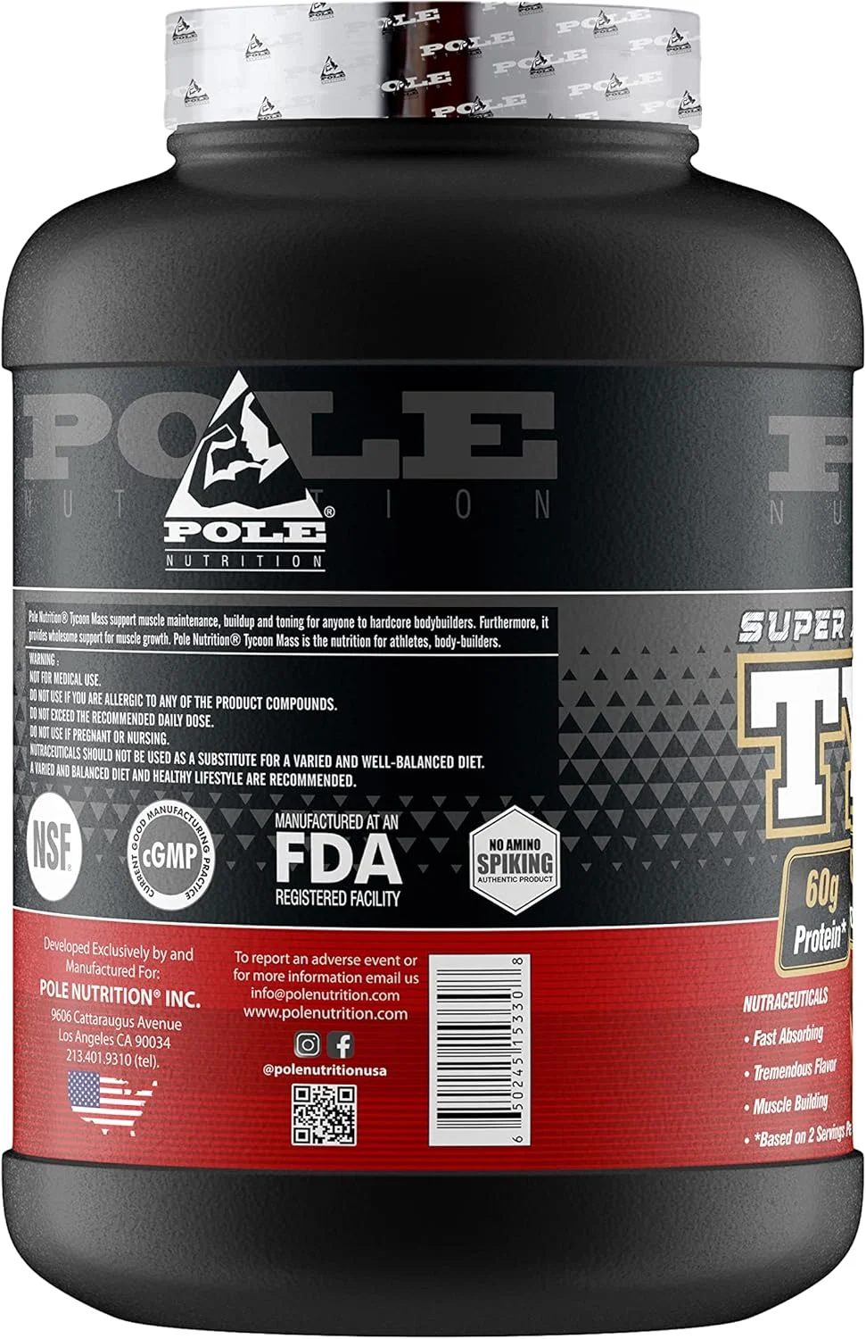 مکمل افزایش وزن Pole Nutrition TYCOON، ۶ پوند (شکلات خوشمزه) مکمل افزایش وزن Pole Nutrition TYCOON، ۶ پوند (شکلات خوشمزه)