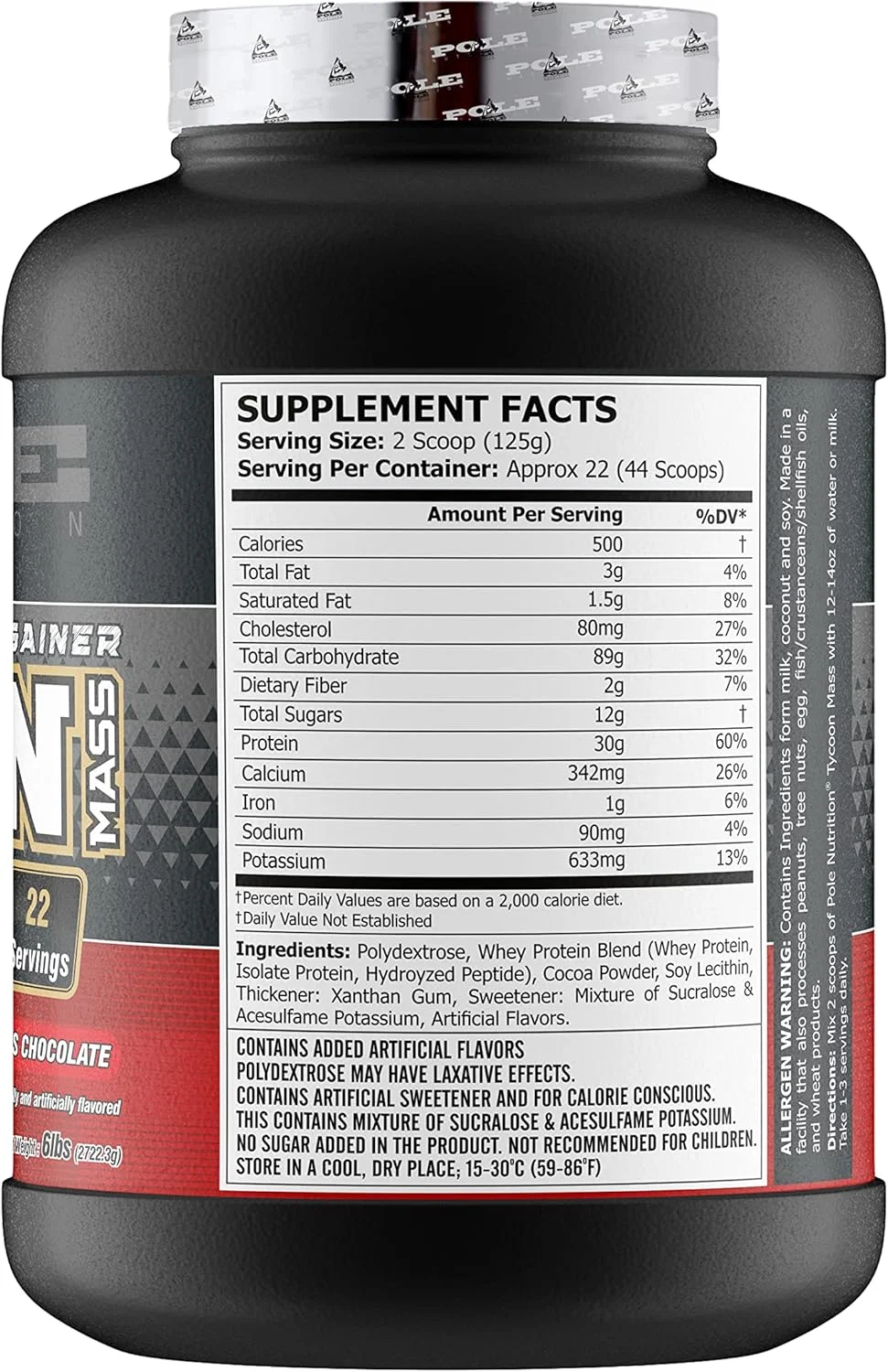 مکمل افزایش وزن Pole Nutrition TYCOON، ۶ پوند (شکلات خوشمزه) مکمل افزایش وزن Pole Nutrition TYCOON، ۶ پوند (شکلات خوشمزه)