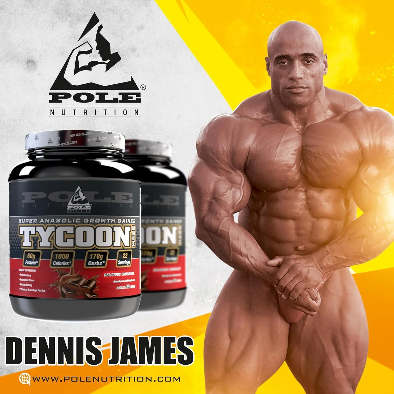 مکمل افزایش وزن Pole Nutrition TYCOON، ۶ پوند (شکلات خوشمزه) مکمل افزایش وزن Pole Nutrition TYCOON، ۶ پوند (شکلات خوشمزه)