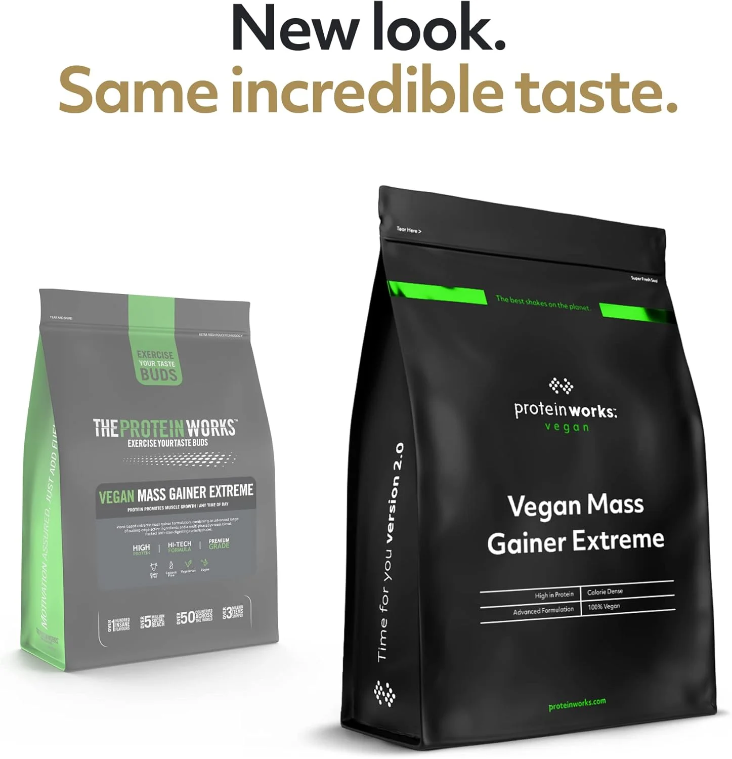 THE PROTEIN WORKS - گینر حجم دهنده اکستریم وگان | پودر پر کالری | افزایش دهنده وزن | ویتامین ها و مواد معدنی | 10 وعده | توت فرنگی و خامه | 2 کیلوگرم