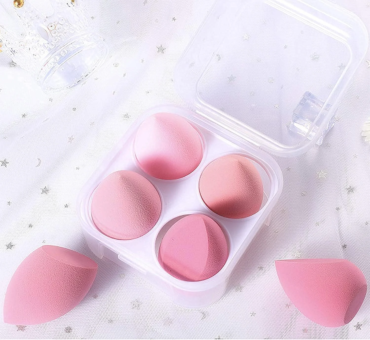 ست اسفنج آرایشی ORiTi، اسفنج ترکیبی برای کرم پودر، مناسب برای مایع، کرم و پودر، اسفنج های آرایشی چند رنگ، استفاده خشک و مرطوب، تخم مرغ زیبایی سه بعدی برای آرایش. 4 عدد (صورتی) ست اسفنج آرایشی ORiTi، اسفنج ترکیبی برای کرم پودر، مناسب برای مایع، کرم و پودر، اسفنج های آرایشی چند رنگ، استفاده خشک و مرطوب، تخم مرغ زیبایی سه بعدی برای آرایش. 4 عدد (صورتی)