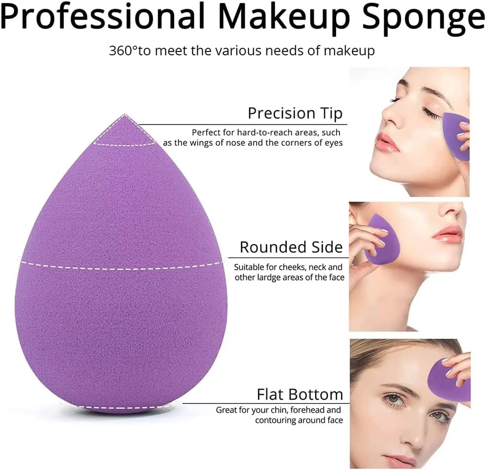 مجموعه 6 عددی اسفنج آرایشی ORiTi، اسفنج زیبایی برای ترکیب کرم پودر، مناسب برای محصولات مایع، کرمی و پودری، اسفنج های آرایشی چند رنگ برای استفاده خشک و مرطوب، رنگ تصادفی