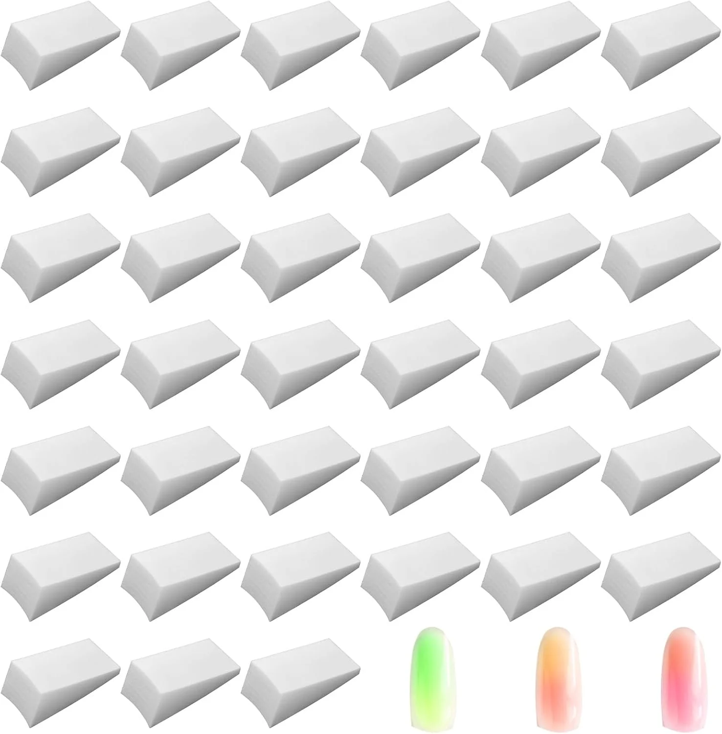 پد اسفنجی مثلثی آمبره ناخن 40 عددی، اسفنج نرم طراحی ناخن برای آمبره، اسفنج های آرایشی مثلثی مرطوب و خشک، برای فونداسیون رژگونه سایه چشم و محو کردن رنگ لاک، ابزار هنری DIY ناخن (سفید)